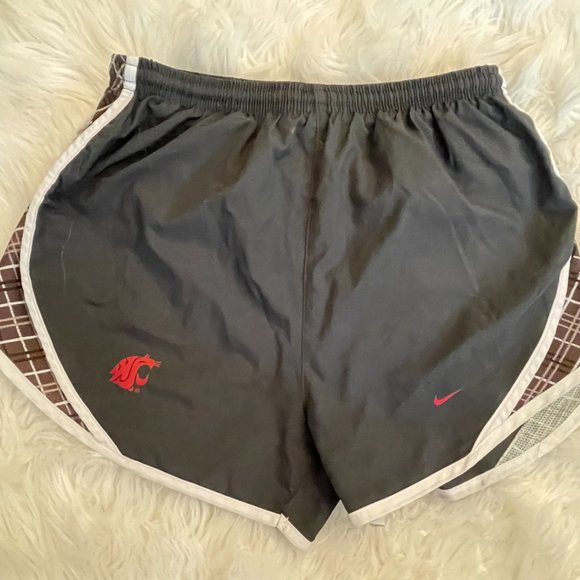 NWOT Nike Dri-Fit Running Shorts, WSU Cougars, Size Medium - Grey, Plaid - Picture 1 of 6